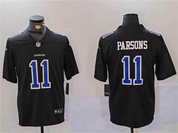 Men%27s Dallas Cowboys #11 Micah Parsons Black Throwback Vapor Untouchable Limited Football Stitched Jersey